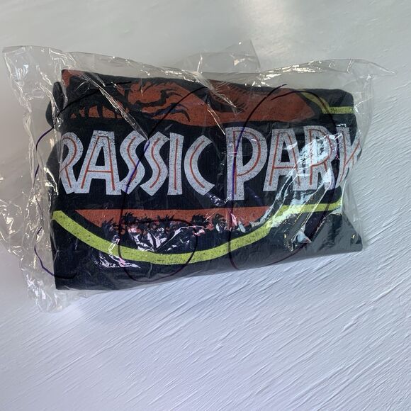 Jurassic Park T-Shirt Tee T-Rex Black Cotton Mens L - Picture 7 of 7